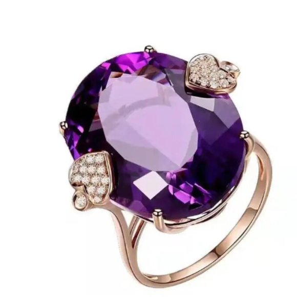 Purple Cocktail Ring - Picture 1 of 2